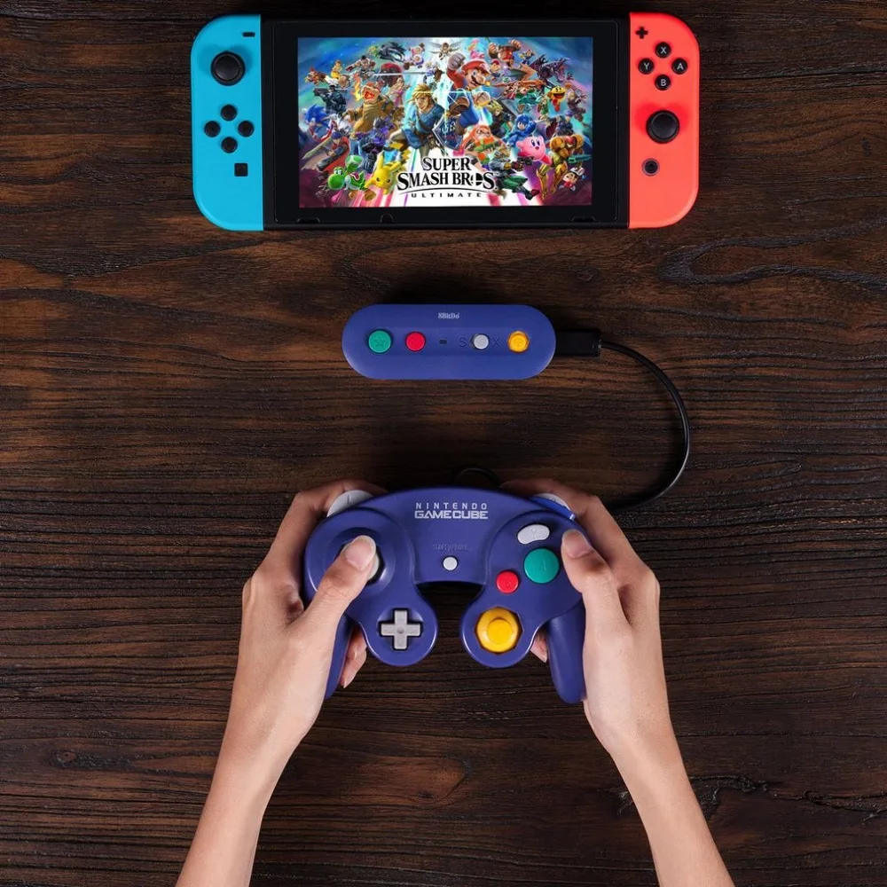 8bitdo Gbros Беспроводной адаптер для переключатель/PC проводной GameCube и классический контроллер GC для переключения