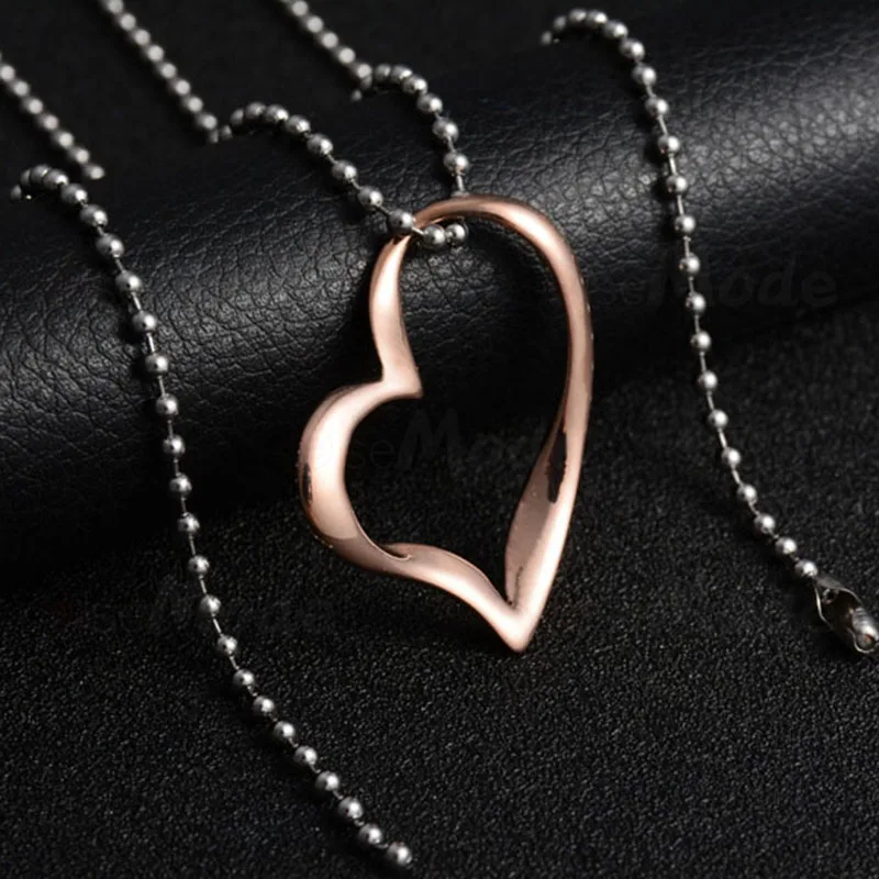Модное ожерелье ELSEMODE с подвеской в виде сердца цепочка из нержавеющей стали