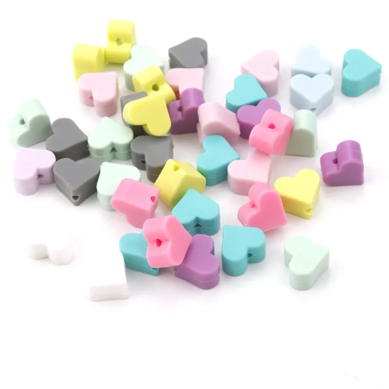50 шт. Силиконовые Прорезыватели для зубов Bpa Free15MM Beads Baby Chews кулон в виде игрушки для режущихся зубов Diy пустышка цепь уход за ребенком