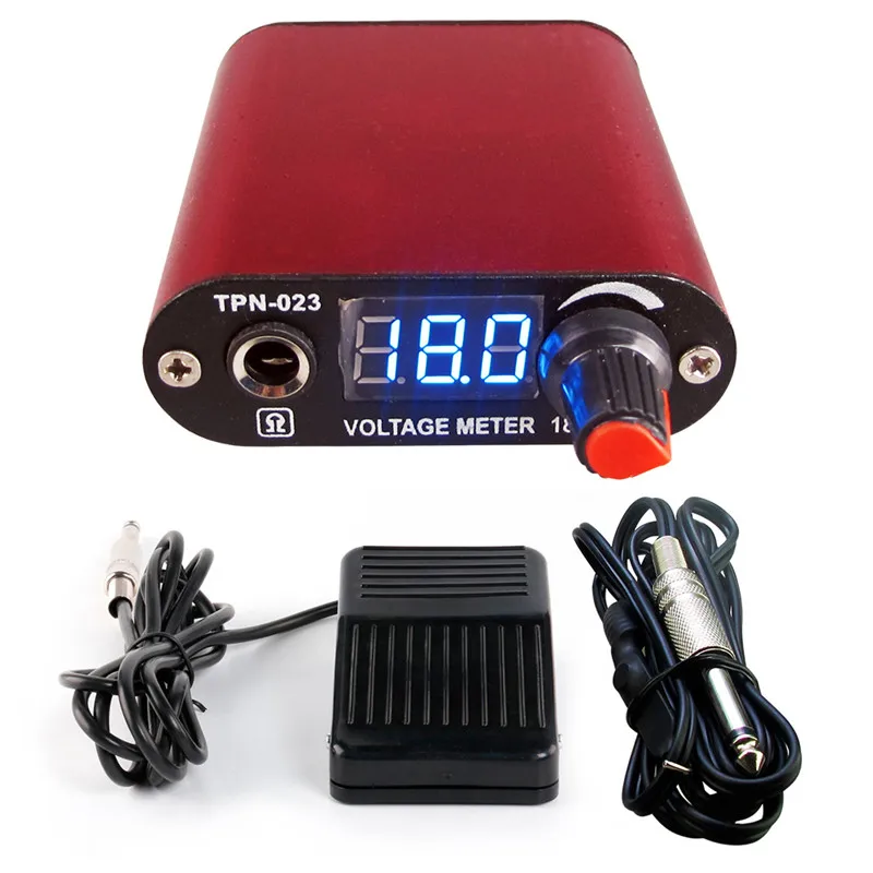 Красный Solong Tattoo lcd цифровой источник питания для татуажа зажим шнура ножной педаль принадлежности для татуажа P168 - Цвет: Красный