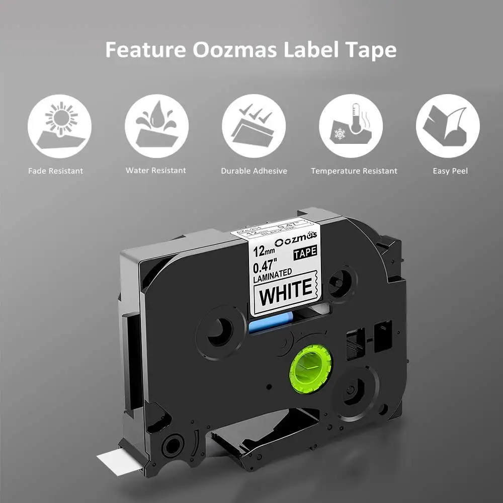 Oozmas 2 упаковки этикеток лента P Touch Совместимость для Brother TZ 231 TZe231 tze tz231 12 мм * 8 м