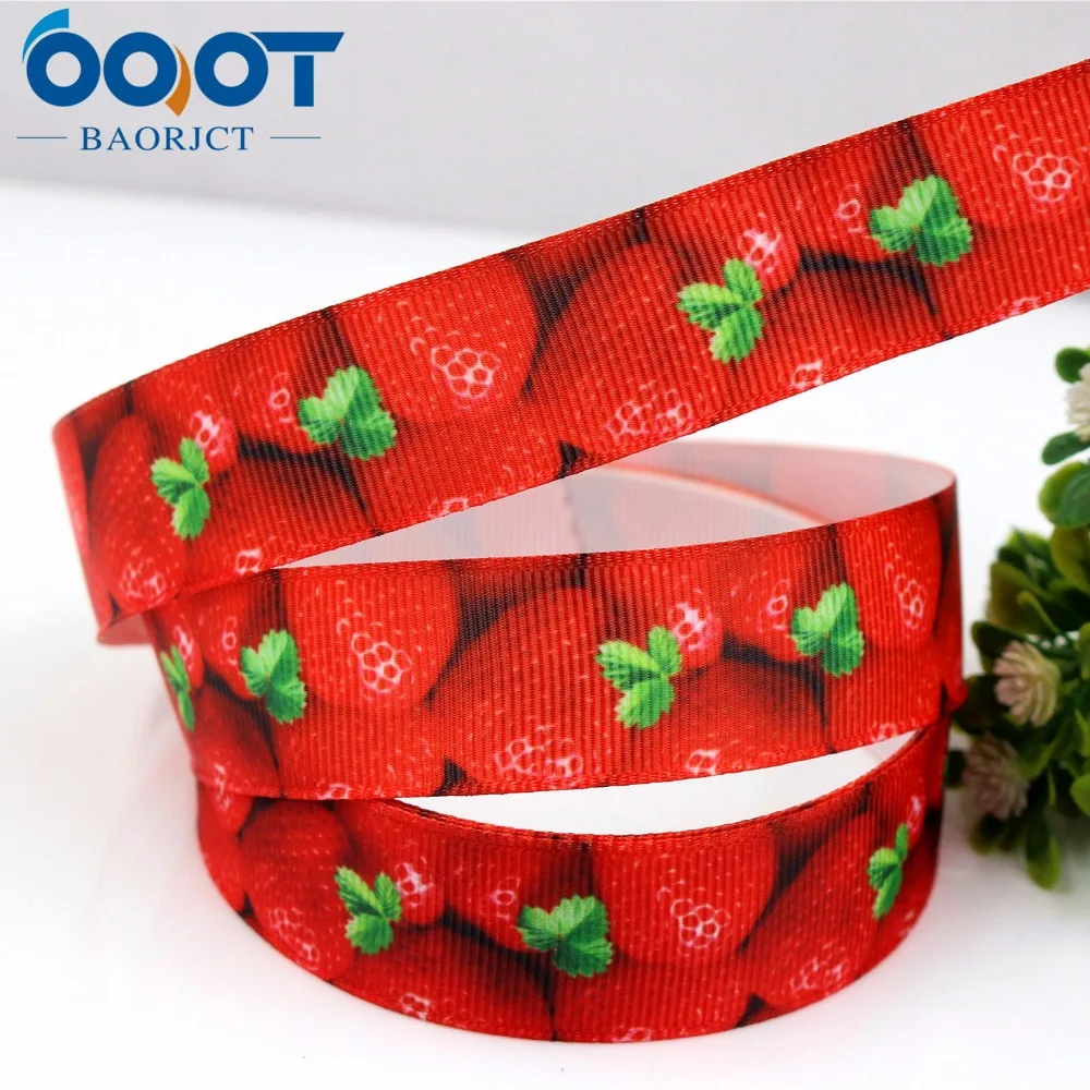 OOOT BAORJCT 175051 22 мм 10 ярдов фрукты ленты Термальность с печатным рисунком grosgrain
