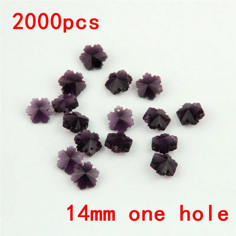 Бесплатная доставка 2000 шт./лот 14 мм темно-аметистовый кристалл снежинка бисер