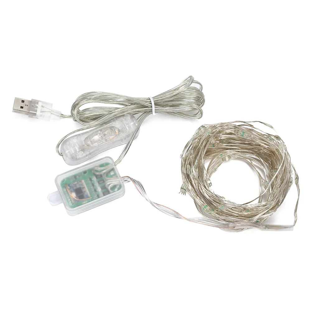 LH BT 100RGB 10 метров USB 100 светодиодов приложение управление Фея медная гирлянда для
