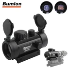 Тактический прицел с красной точкой, Охотничья винтовка, голографический прицел для страйкбола, 1х крестообразный прицел с перекрещивающимися волосами 11, 20 мм, виверская рельсовая установка