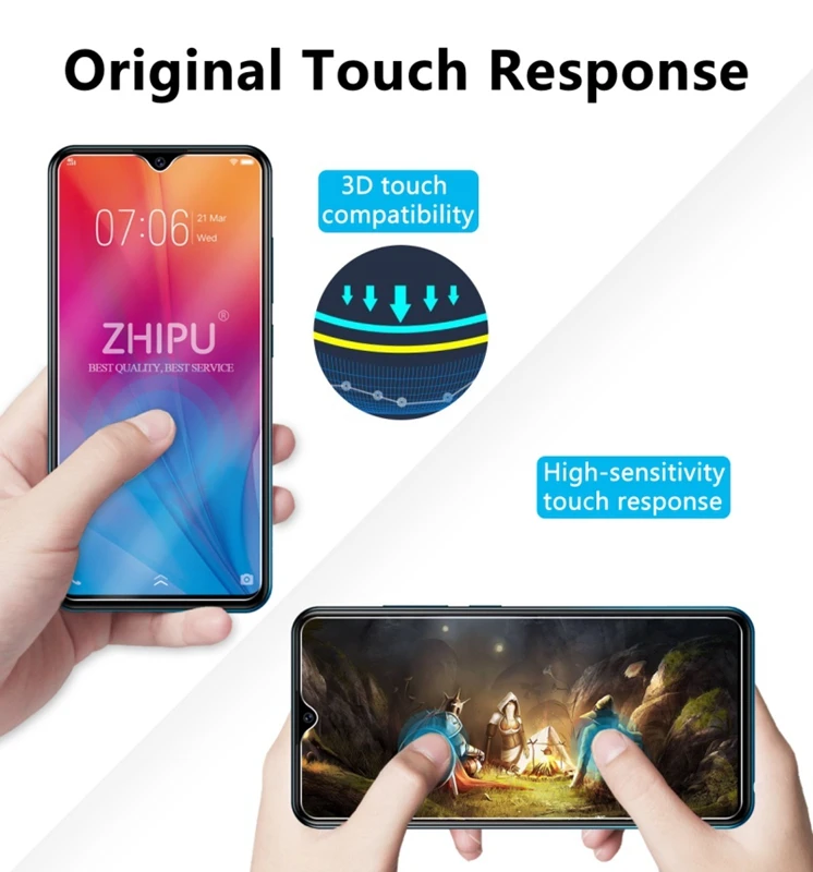 2 шт закаленное стекло для VIVO Y91C, Защитное стекло для экрана 2.5D 9 H, Премиум Закаленное стекло для VIVO Y91C, защитная пленка