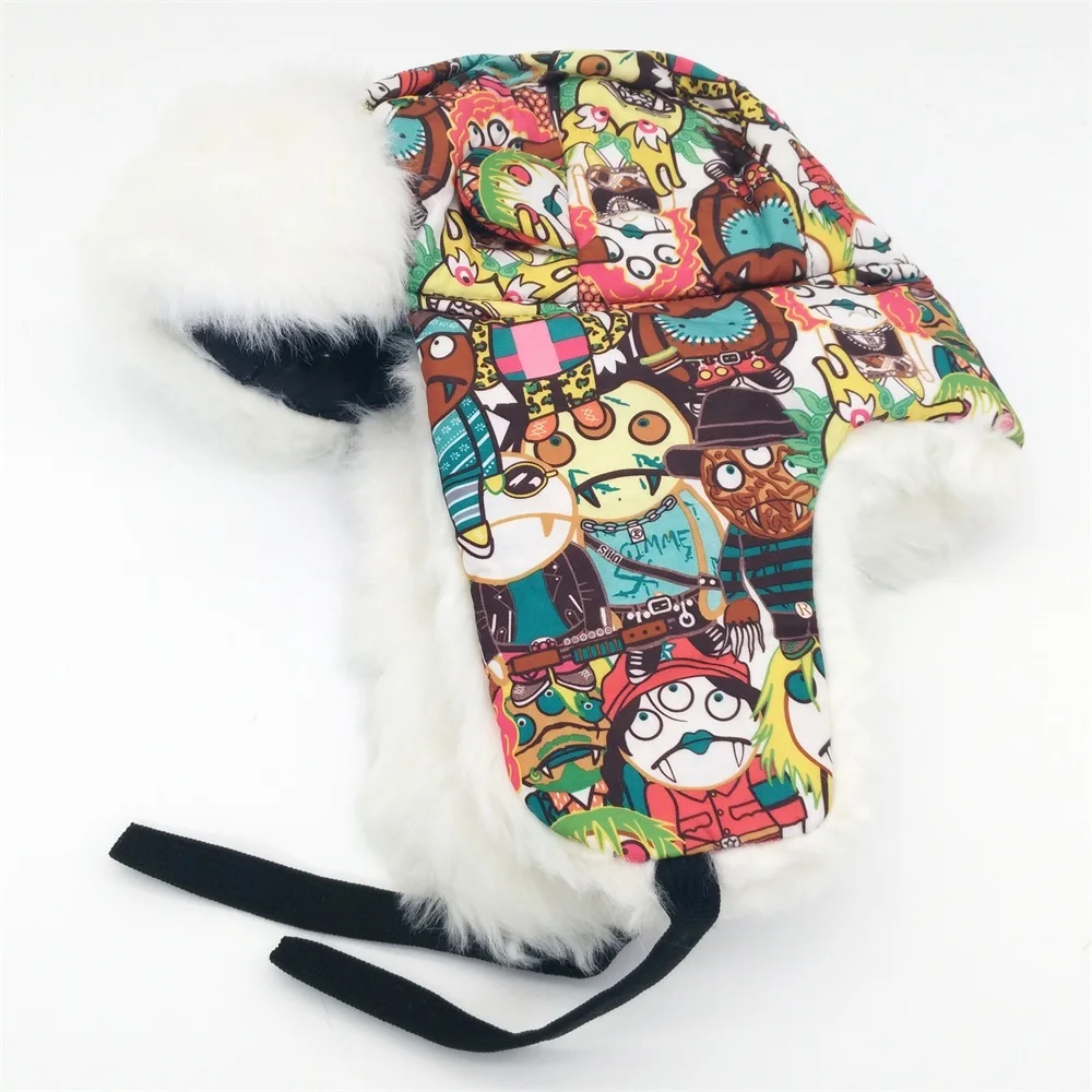 Детская шапка Minhui зимняя теплая бомбер с ушами шапки для мальчиков и девочек