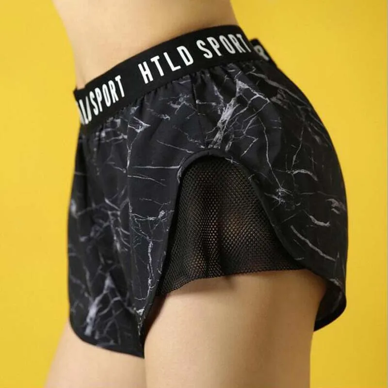 Новые спортивные женские шорты для йоги сексуальные с принтом фитнеса