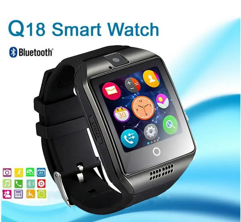 Умные часы Q18 для Apple ios Android PK DZ09 GT08 A1 y1 v8 наручные мужчин и женщин 50 шт.|v8 smartwatch|dz09