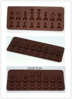 fashion hot 15 cavity chess shaped ice chocolate sugar cake silicone mini cube tray chess