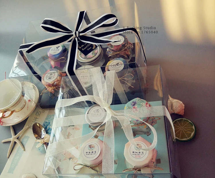 Прозрачный ПВХ коробке Розничная Cake box кекс хлебобулочные Макарон Кондитерские печенье пудинг Маффин кекс коробки Коробки 50 шт./лот
