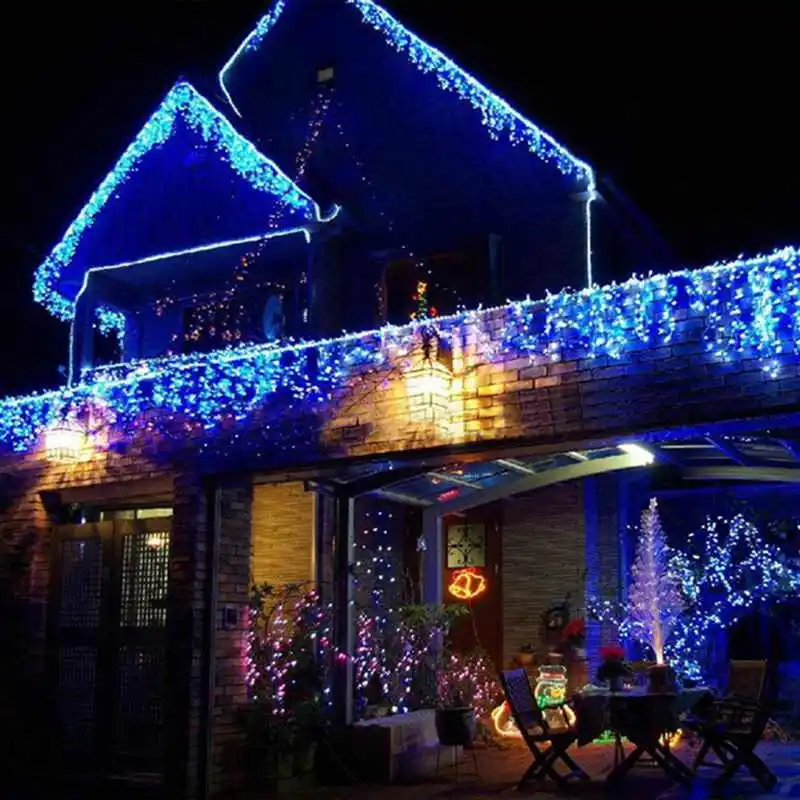 

SZYOUMY 3.5M 96 LEDS White Holiday Festival Curtain Wedding Lights 3.5M LED String Strip Garlands for PARTY FAIRY CHRISTMAS NEW
