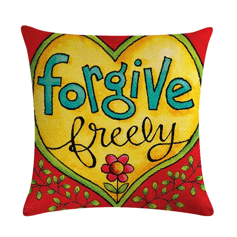 45x45 см Английский чехол для подушки с буквами хорошие вещи цветная наволочка Love Joy