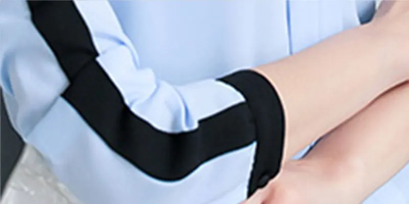 Повседневная одежда с длинными рукавами Свободная блузка воротником-стойкой