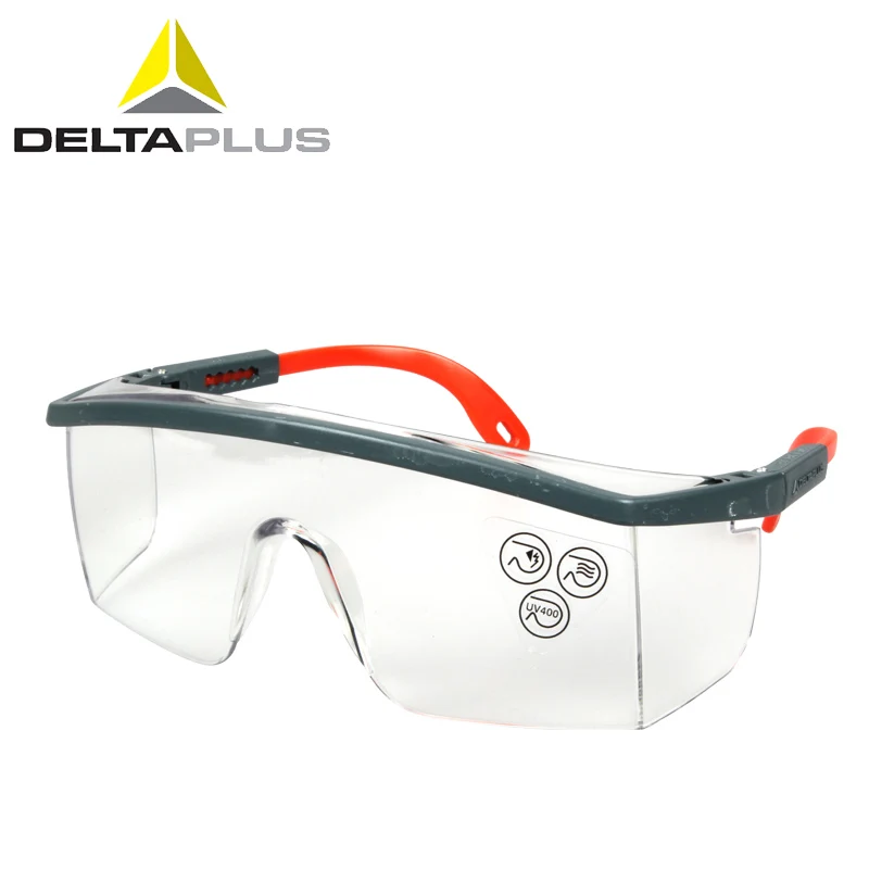 101117 goggles DELTA PLUS 101117 прозрачные 101113 серые защитные очки высокого качества анти-шок защитные очки для защиты от УФ-лучей - Цвет: 101117 goggles