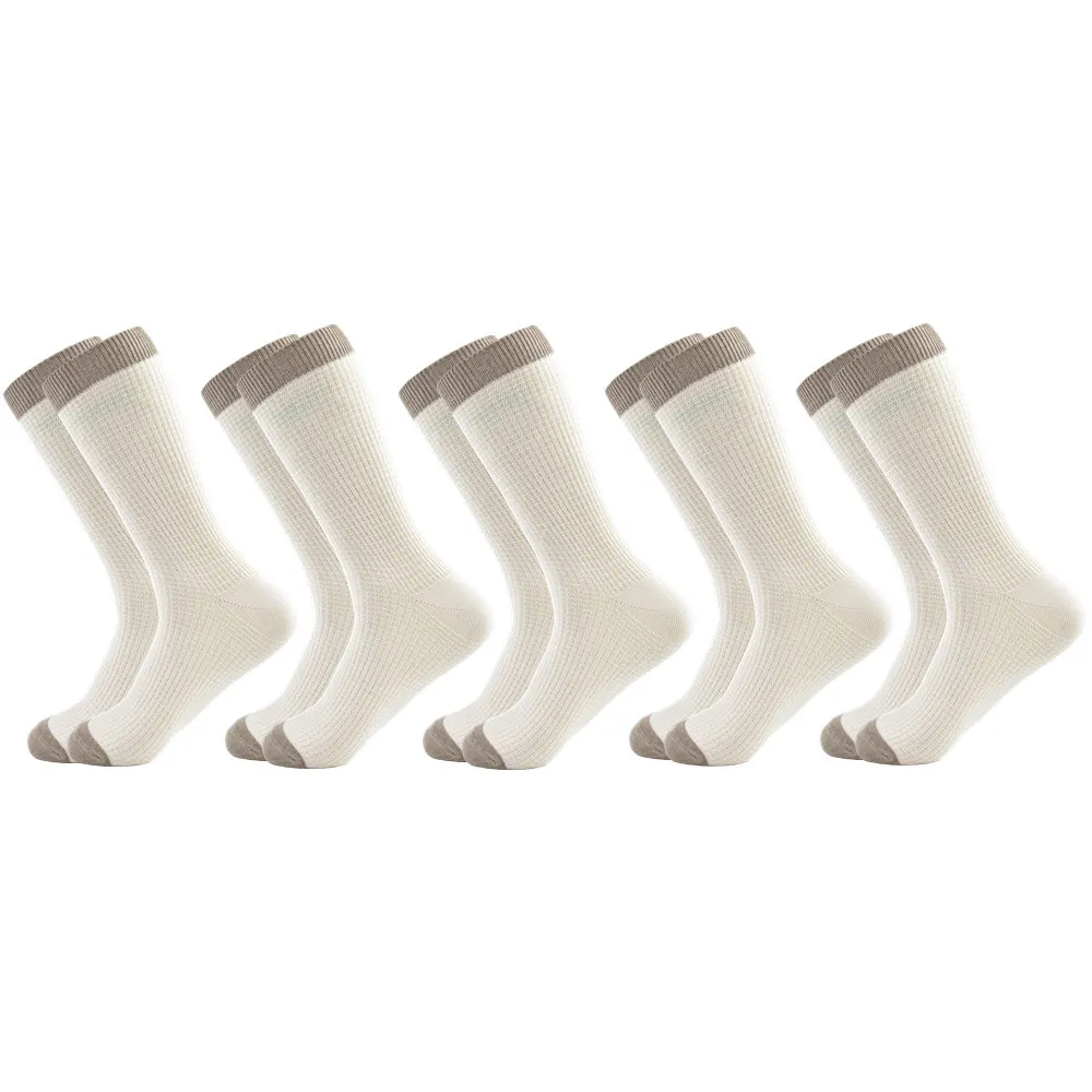 5 pairs of socks Мужские носки Харадзюку, стандартные классические носки, новые носки, деловые повседневные хлопковые подарки для мужчин - Color: 5 pairs of socks