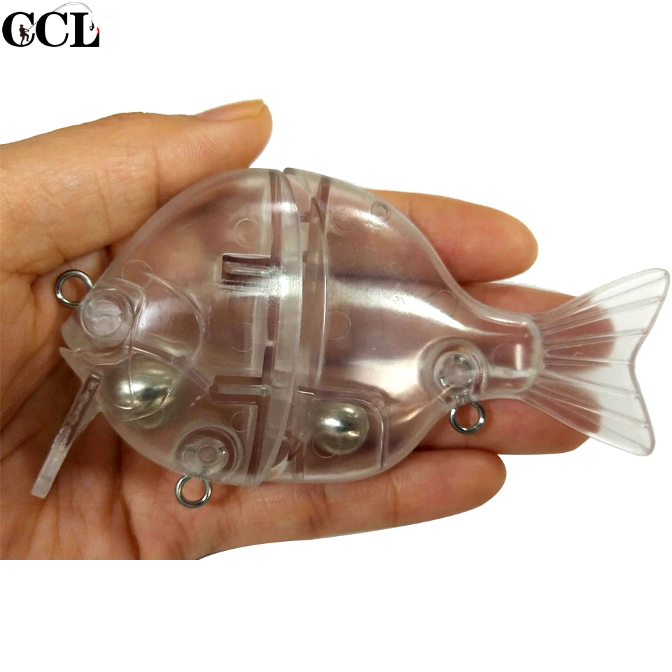 CCL Пользовательские Приманки пустые Bluegill Swimbait 3,5 дюймов 32 г Неокрашенная Wake Gill приманка прозрачный корпус Воблер для рыболовной наживки шарнирные приманки