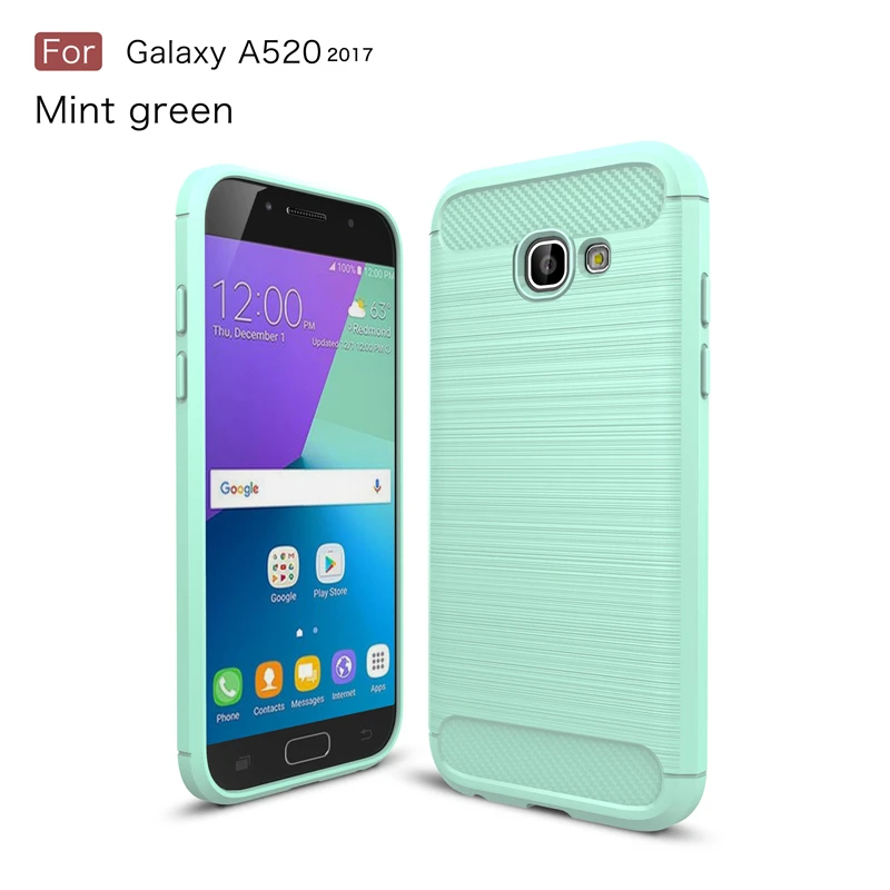 Для samsung Galaxy A5 2017 чехол Чехол из углеродного волокна для телефона мягкий TPU