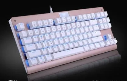 E Element Z-77 87 клавиш Проводная Механическая клавиатура синий переключатель RGB подсветка игровая клавиатура - Цвет: blue backlit