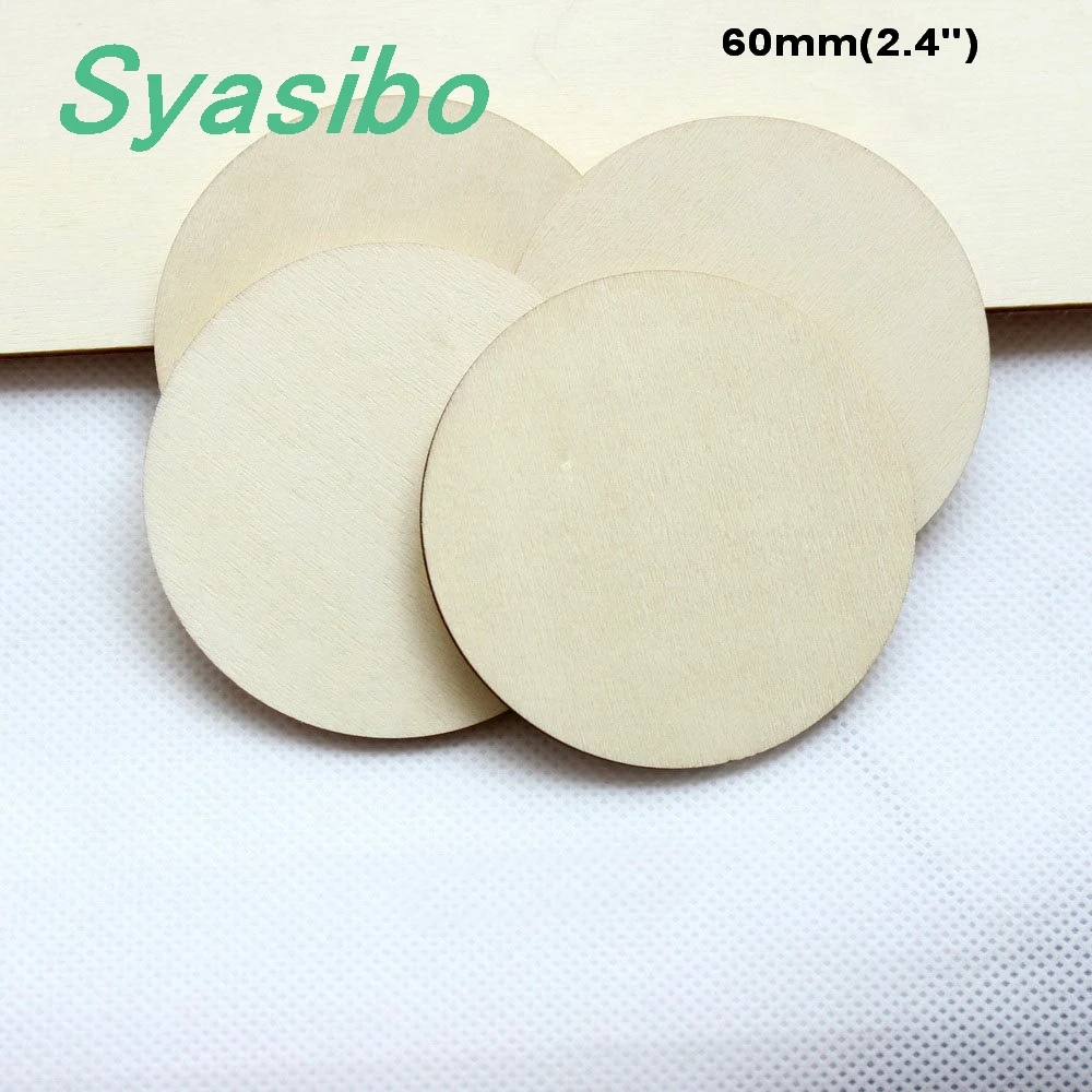 60mm/70mm Blank circle round large wood disks crafts paint decor wooden circle DIY-CT1074C/D