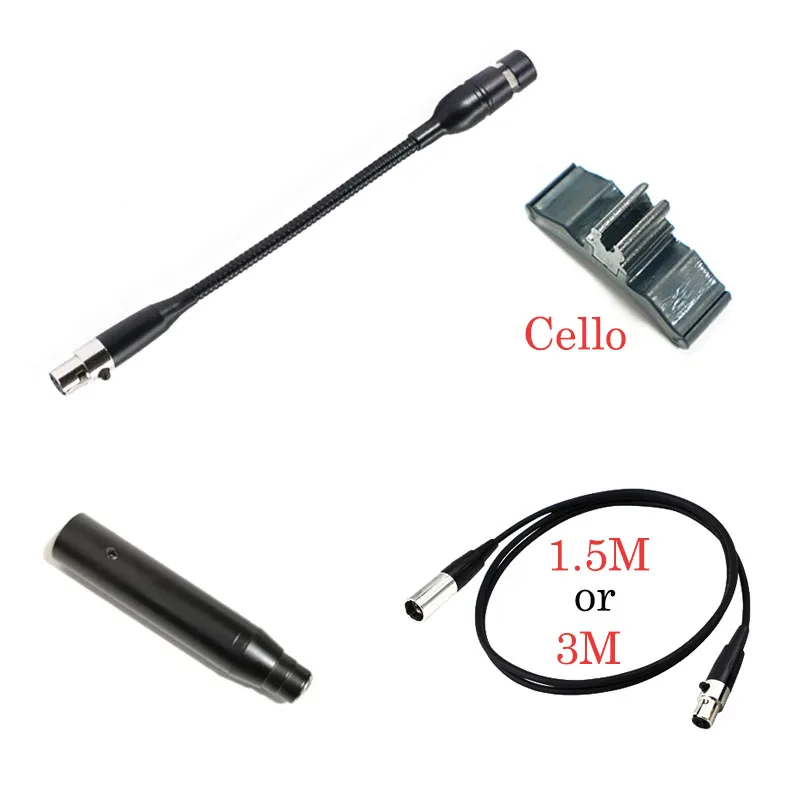 Pro Виолончель музыкальный инструмент микрофон с XLR большой 3Pin Phantom адаптер питания 1,5 м/3 м удлинитель