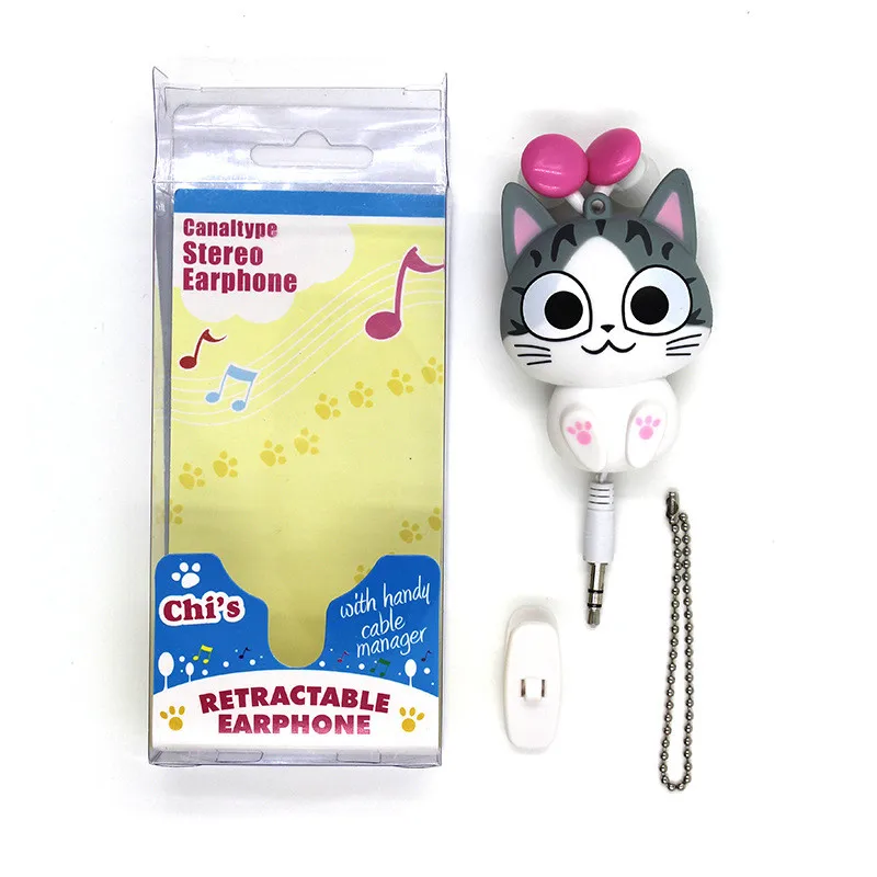 Новые милые наушники сыр с мультяшными котами автоматические вытяжные собачьи
