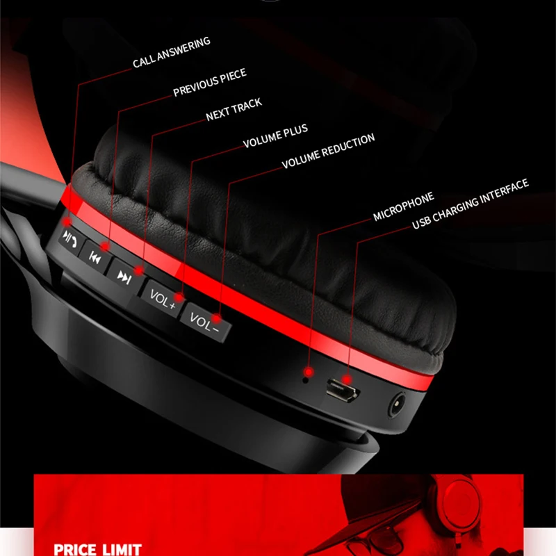 DPRUI новые наушники Bluetooth гарнитура складная спортивные регулируемые с микрофоном