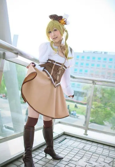 Аниме Puella Magi Madoka Magica Tomoe Mami карнавальный костюм на заказ для хеллоуина и Рождества