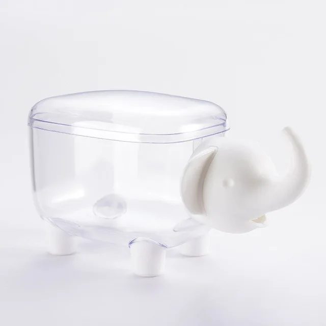 white elephant Креативная коробка для ватных палочек в форме овечки и слона, коробка для хранения зубочисток, чехол для хранения, органайзер, коробка для хранения для дома и офиса - Цвет: white elephant