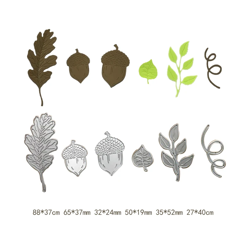 

6pcs Leaves Metal Die CUT Cutting Decorative DIY Embossing Scrapbooking Collect Craft Create Stamps diy card Stencil