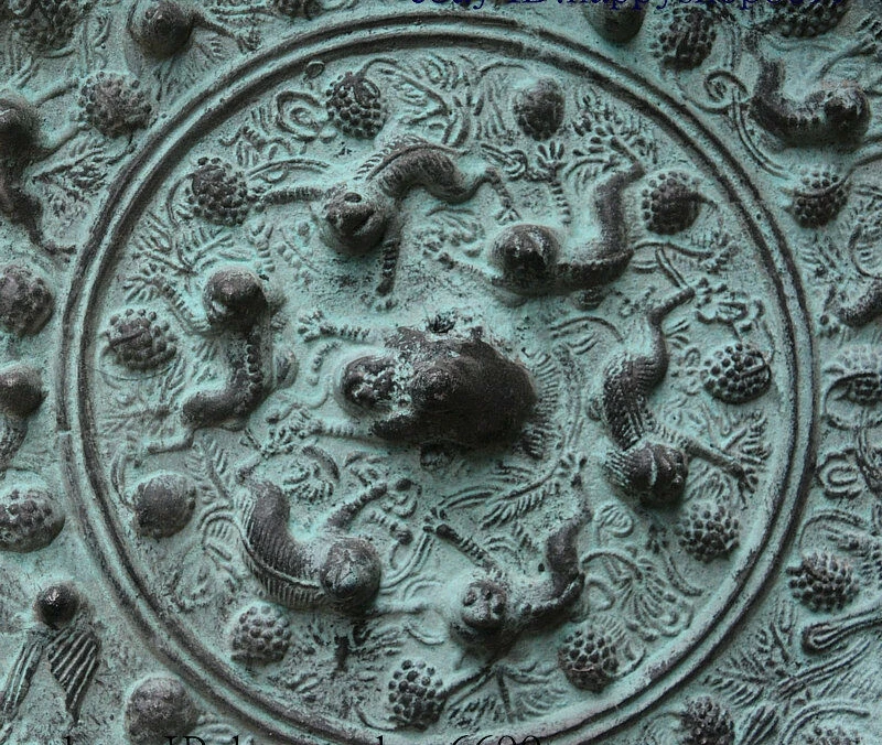 Rare Chinese Bronze Pure Copper Beast Wealth Emboss Statue Ancient Mirror | Дом и сад