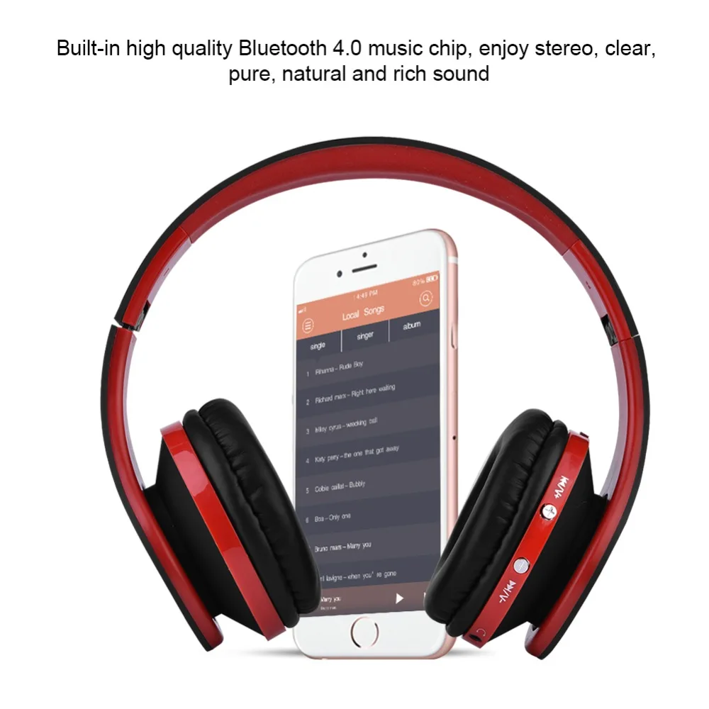 Беспроводные складные наушники SOONHUA с мягкими подушками Bluetooth 4 0 EDR мощная
