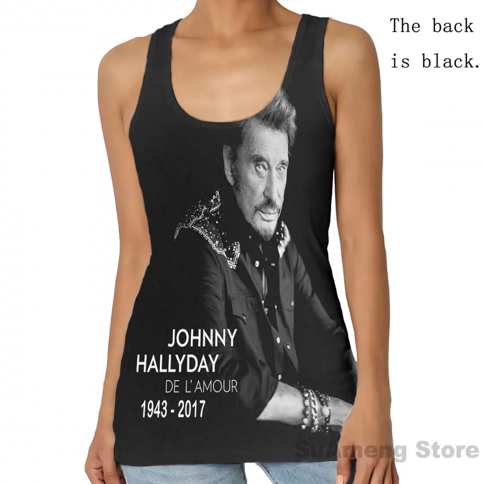 funny print men Tank Tops Women Johnny Hallyday Limitied Edition men Board beach shorts women sets fitness sleeveless vest