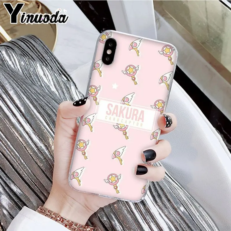 A8 Yinuoda Cardcaptor Sakura Мягкий силиконовый прозрачный чехол для телефона Apple iPhone 8 7 6 6S Plus X XS MAX 5 5S SE XR - Цвет: A8