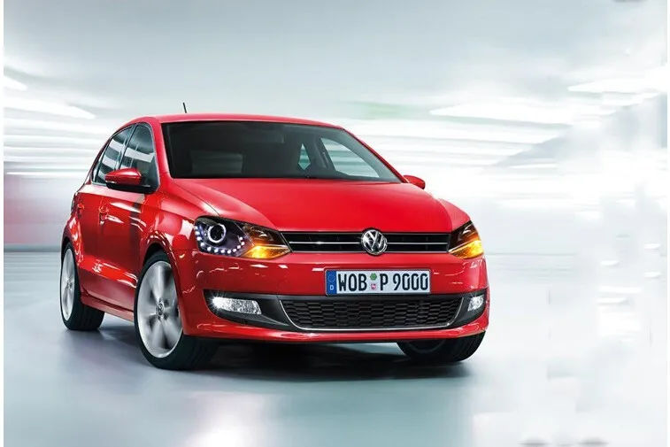 Глава свет для vw polo фары 2011- би ксенон объектива Тюнинг автомобилей H7 парковка светодиодный для vw polo светодиодный DRL автомобилей светодиодные передние фары