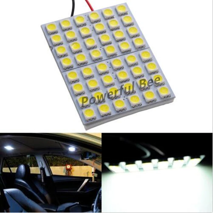 2 x мощность 7 Вт 48SMD LED DC12V Автомобильная панель для чтения лодок T10 BA9S C5W белый