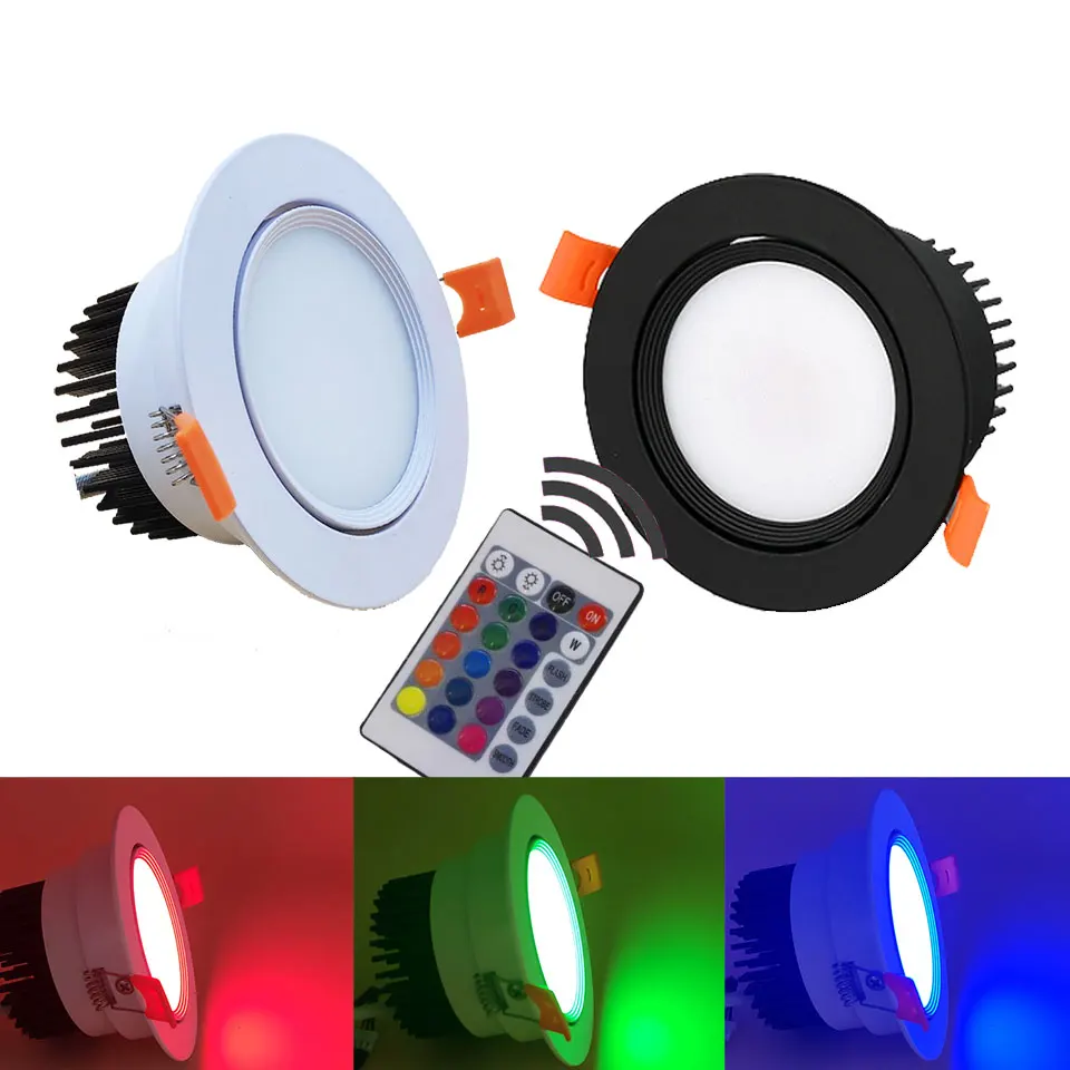 GD 3 Вт 6 9 RGB светодиодный встраиваемый потолочный светильник ac220в освещение