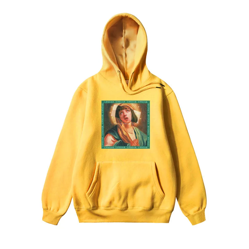Новинка 2018 harajuku Толстовка для мужчин и женщин толстовки хип-хоп Virgin Mary толстовка