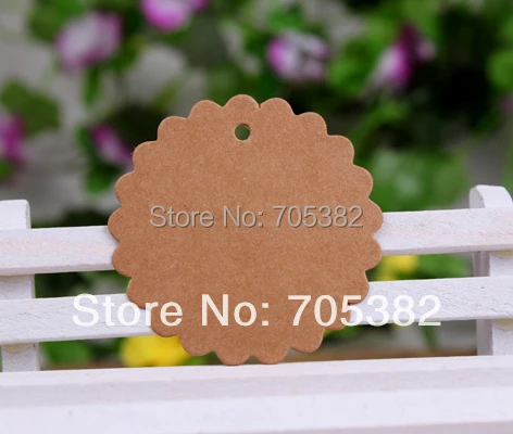 

Dia: 5cm (With cord ) New flower design hang tag Hang tags price label Bookmark (ss-552)