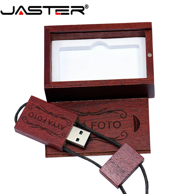 JASTER квадратная веревка деревянный USB+ коробка 5 шт. бесплатный логотип USB 2,0 4 ГБ 8 ГБ 16 ГБ 32 ГБ 64 ГБ USB флеш-накопитель