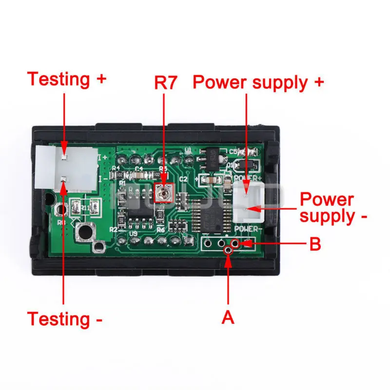 Цифровой амперметр Измеритель постоянного тока 0-0 56 А дюйма с зеленым