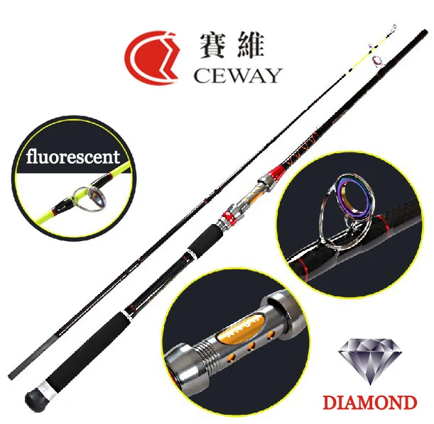 Carbon Fishing Rods K CLOTH Diamond 2019 NEW Jigging Rod Jig Poles Hard Boat Pole Fish Material Tackle 1.8m 2.1m FREE SHIPPING