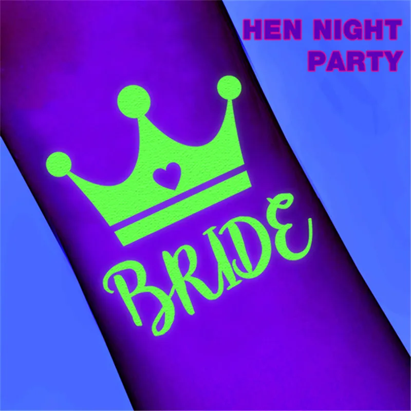 Новейшая светящаяся наклейка для татуировки команда невесты свадебное