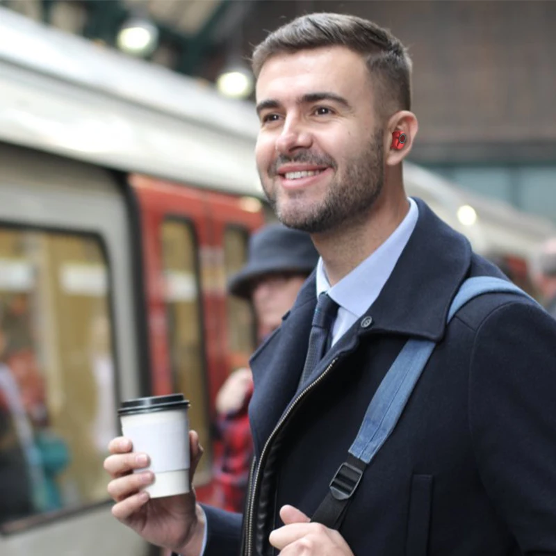 ANBES Беспроводной наушники вкладыши TWS с мини V5.0 Bluetooth Бизнес гарнитура С