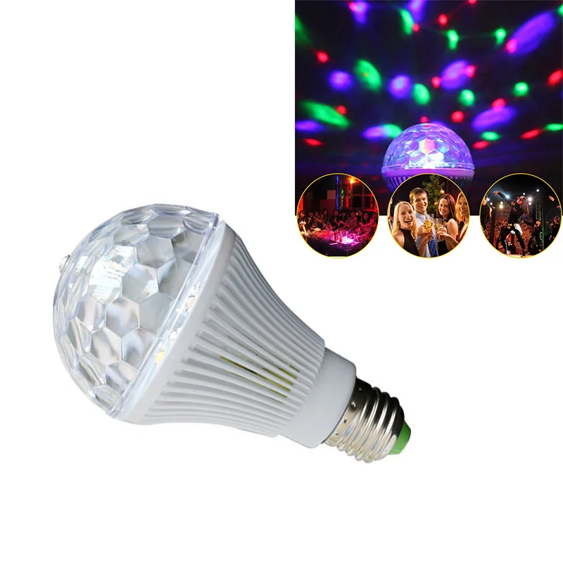 Авто вращающийся E27 RGB Хрустальный Магический шар Lumiere автоматическое управление