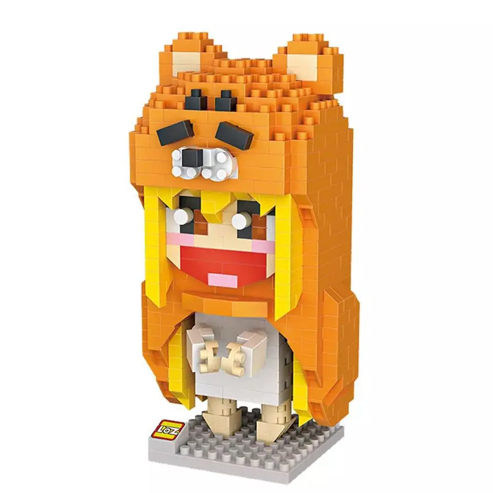 Лоз мини блоки мультяшная собака модель DIy развивающая игрушка домашнее животное
