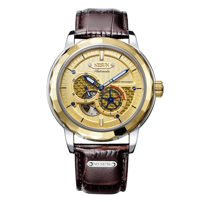 Item 1 Швейцарские Топ люксовый бренд NESUN Skeleton Tourbillon часы для мужчин автоматические мужские часы 100 м водонепроницаемые спортивные часы relogio N9810-3 - Цвет: Item 1