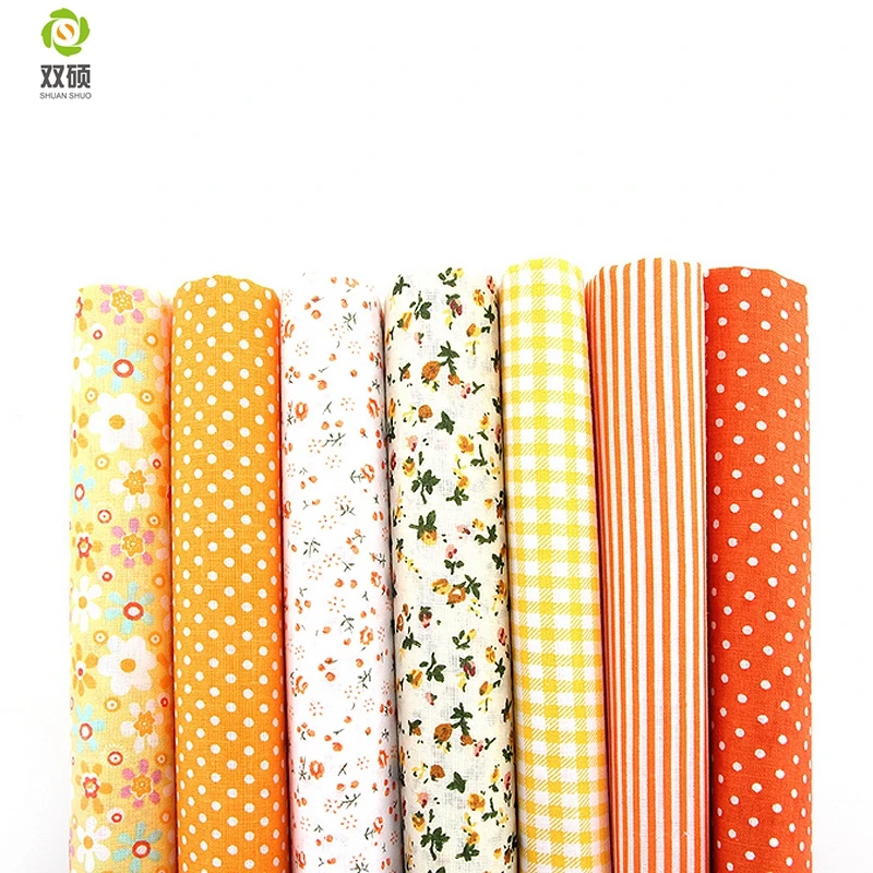 Хлопчатобумажная ткань не повторять дизайн оранжевый серии лоскутное полотно