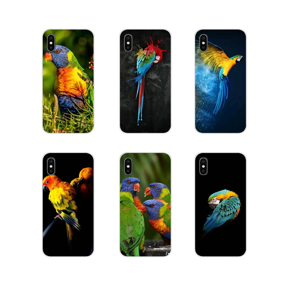Фото Для Xiaomi Redmi 4A S2 Note 3 3S 4 4X 5 Plus 6 7 6A Pro Pocophone F1 anime birds parrot Rainbow аксессуары чехлы для