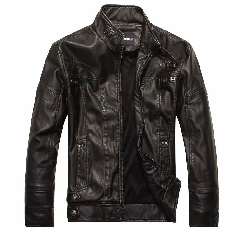Кожаная куртка мужская Мотоциклетная Куртка jaqueta de couro masculina motoqueiro casaco мужская кожаная куртка-бомбер мужская s veste homme